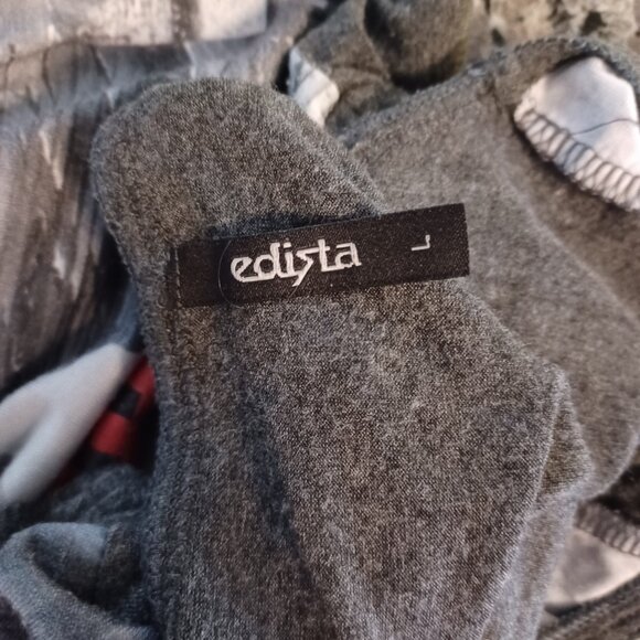 Edista Tank Top T-Shirt Women Large Y2K Funky Graphic Selfie Art to Wear - Picture 4 of 4